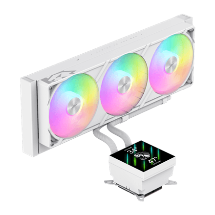 Жидкостное охлаждение Gamemax GLACIER 360 LCD WH
