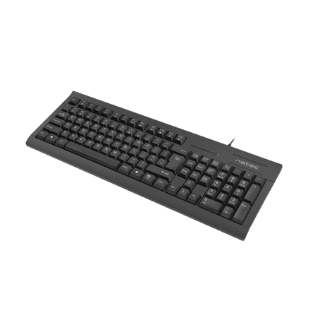 Natec Moray keyboard, with ID card reader, wired, US, black