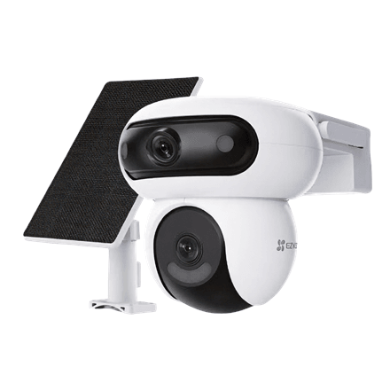 EZVIZ Battery-Powered PT IP Camera with Solar Panel Kit | CS-HB90x/SP | 4+4 MP | 2.8mm/6mm | IP65 | H.264/H.265 | Micro SD, Max. 512 GB