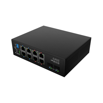 Lanberg | Switch PoE 4xBT 4xAT 4xSFP Din Unmanagment Gigabit Ethernet | ILGE-8P-2S-120 | Unmanaged | Din rail