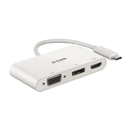 Видеоадаптер D-Link DUB-V310, USB-C – HDMI/VGA/DisplayPort, 3 в 1