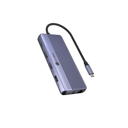 Raidsonic Icy Box Travel Dock 12-in-1, 3x video output (2x HDMI + 1x VGA) | IB-DK4062-CPD