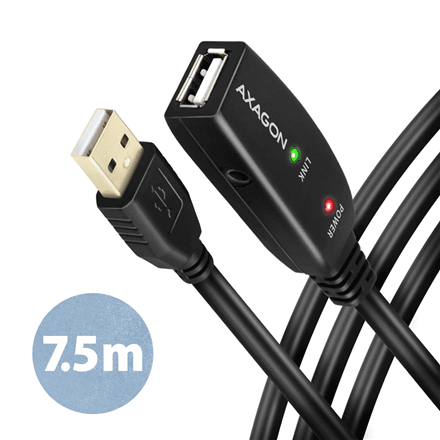 Aktiivne USB-pikenduskaabel Axagon ADR-207, USB-A, 7,5 m