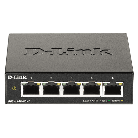 D-Link DGS-1100-05V2/E 5-pordiline hallatav L2 switch