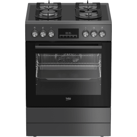 BEKO Cooker | FBM62330GADSN | Hob type Gas | Oven type Electric | Grey | Width 60 cm | Depth 60 cm | Grilling | LED | Energy efficiency class A | 72 L