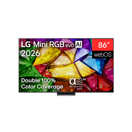 LG 86MRGB87B3B 86-tolline 4K evo AI Mini RGB nutiteler, webOS