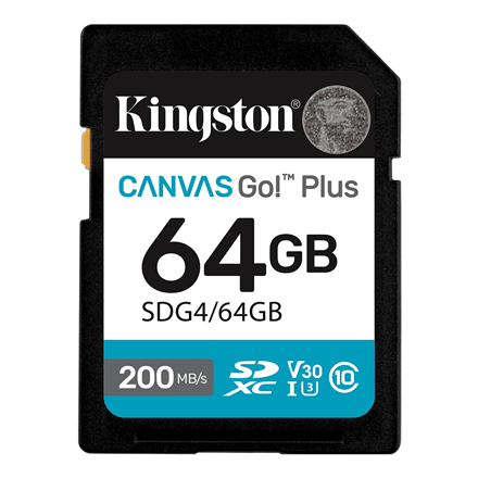 Kingston Canvas Go! Plus SD 64 GB mälukaart