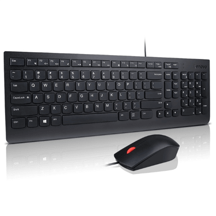 Lenovo Essential klaviatuur ja hiir, juhtmega, must