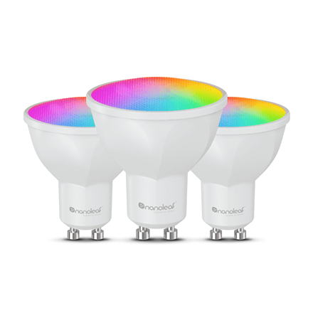 Nanoleaf Essentials Matter Wi-Fi Smart Bulb, 3pcs smart bulb, GU10