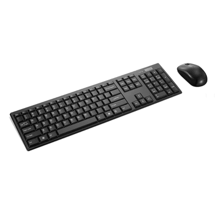 Lenovo 100 Wireless Combo keyboard and mouse set, US Euro, black