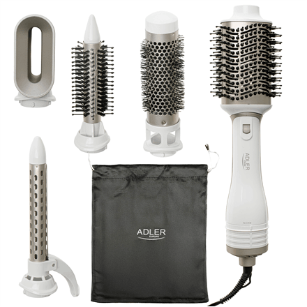 Adler 5-in-1 Curling Iron-Dryer | AD 2027 | Number of heating levels 2 | 1200 W | White/Champagne