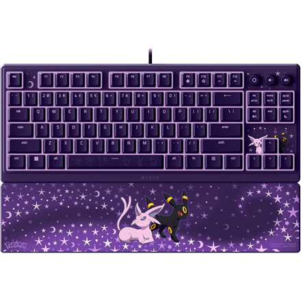 Razer Ornata V3 Tenkeyless gaming keyboard, Pokémon Espeon/Umbreon Edition