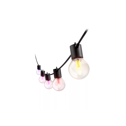 Philips Hue Festavia Globe Outdoor String Lights, 7m Extension | 30 W | Bluetooth, Zigbee