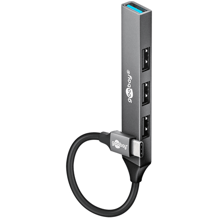 USB-C jagaja Goobay Slim 74457, 4 porti, USB-A, 5 Gbit/s