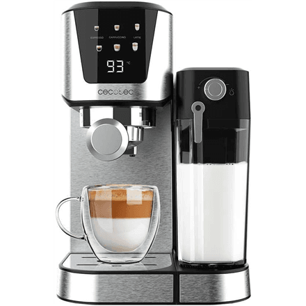 Cecotec Power Espresso 20 Cream espresso machine, 20 bar, 1 l tank, with milk frother