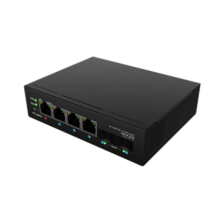 Lanberg | Switch Light IndustrialPoE 1xBT 3xAT 2xSFP Din Unmanagment Gigabit Ethernet | ILGE-4P-2S-90 | Unmanaged | Din rail