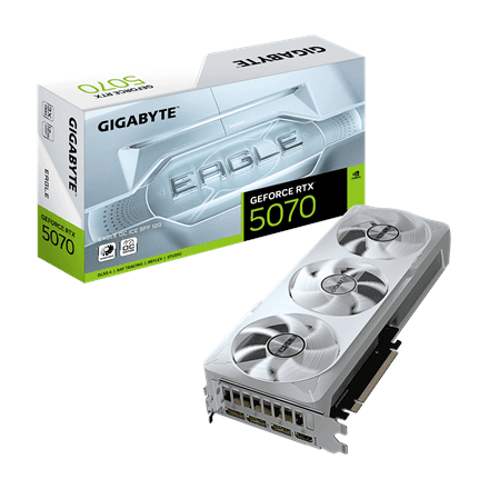 Видеокарта Gigabyte GeForce RTX 5070 EAGLE OC ICE SFF 12 ГБ, белая