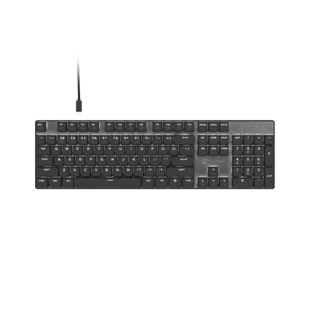 Natec Amberjack mechanical keyboard, linear switches, white backlight