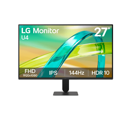 LG 27U411B-B monitor, 27″ IPS, FHD, 144 Hz