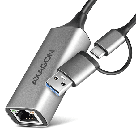 AXAGON ADE-TXCA network adapter, Gigabit Ethernet, USB-C/USB-A, Nintendo Switch