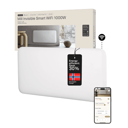 Mill PA1000WIFI4 panel heater, 1000 W, up to 16 m², IPX4