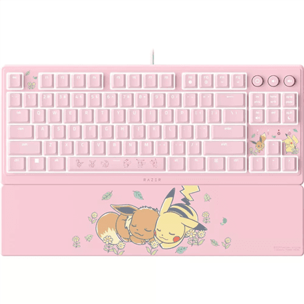 Razer Ornata V3 Tenkeyless gaming keyboard, Pikachu Eevee Edition