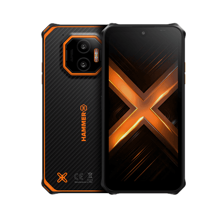 Hammer Energy X2 128 GB must/oranž nutitelefon