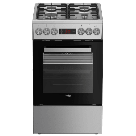 BEKO Cooker | FSM52321DXDT | Hob type Gas | Oven type Electric | Stainless Steel | Width 50 cm | Depth 60 cm | Grilling | Energy efficiency class A | 60 L