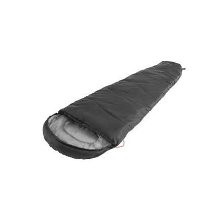 Muumia-magamiskott Easy Camp Starling, 210 × 75 cm, mugavus 12 °C, must