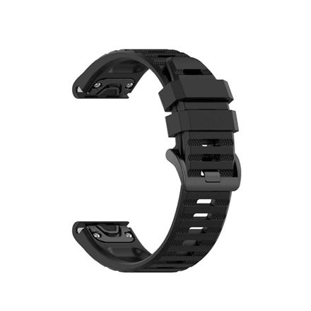 Fixed Silicone Strap for Garmin QuickFit 26 mm, black