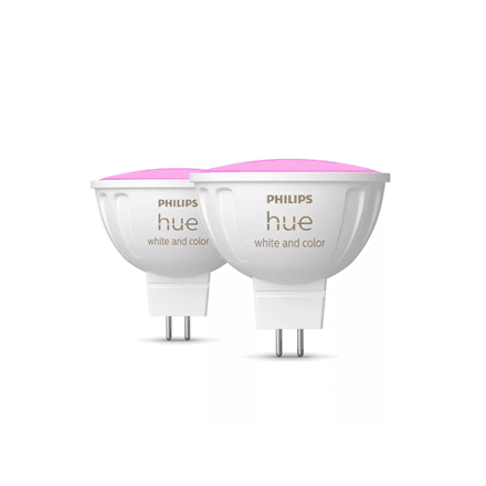 Philips Hue WCA MR16 smart bulbs, GU5.3, 6.3 W, 12 V, 2-pack