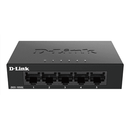 D-Link DGS-105GL/E 5-pordiline gigabitine switch, metallkorpus