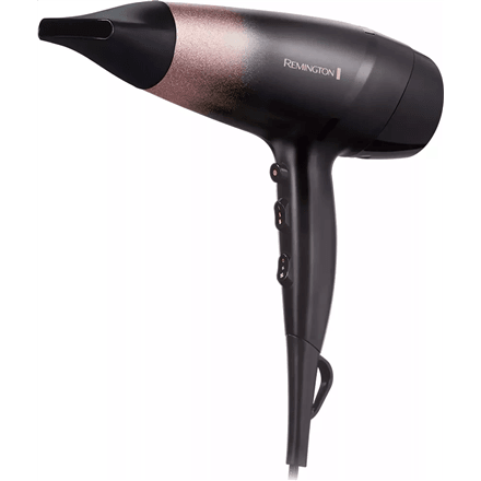 Remington Hair Dryer | D5305 Rose Shimmer | 2200 W | Number of temperature settings 3 | Ionic function | Diffuser nozzle | Black/Rose