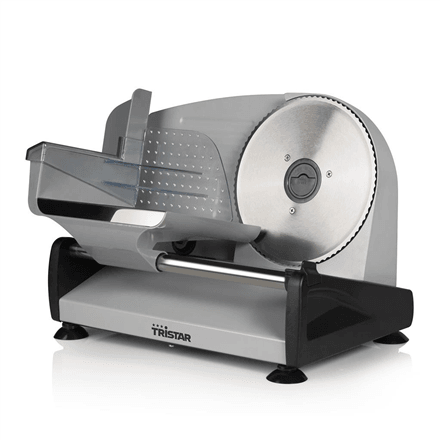Tristar EM-2099 food slicer, 150 W, removable blade, metallic silver
