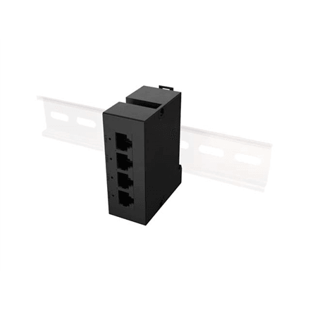 Lanberg | Switch PoE Extender 1xIn 3xOut Fast Ethernet Din Rail at 30W metal clips | DIN-FE4-AT-30W