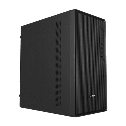 FSP S120 compact tower case, Micro-ATX / Mini-ITX, black