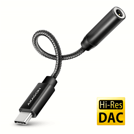 Axagon ADA-HC USB-C Hi-Res DAC audio adapter, 10 cm