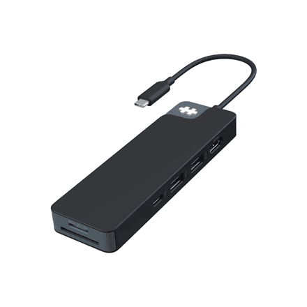 USB-C jagaja Hyper HyperDrive Flex, 8 porti, must