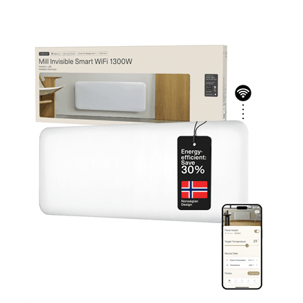 Mill PA1300WIFI4 panel heater, 1300 W, up to 19 m², IPX4