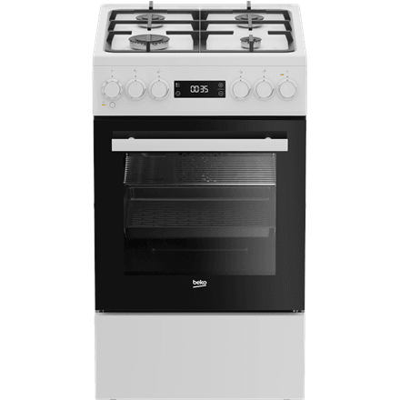 BEKO Cooker | FSM51339DWDS | Hob type Gas | Oven type Electric | White | Width 50 cm | Depth 60 cm | Grilling | LED | Energy efficiency class A | 60 L