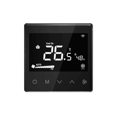 Nutitermostaat Fibaro FAN4-CONTROL, must