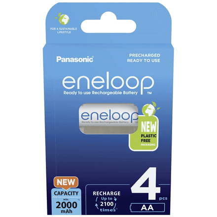 Akud Panasonic Eneloop AA 2000 mAh, 4 tk