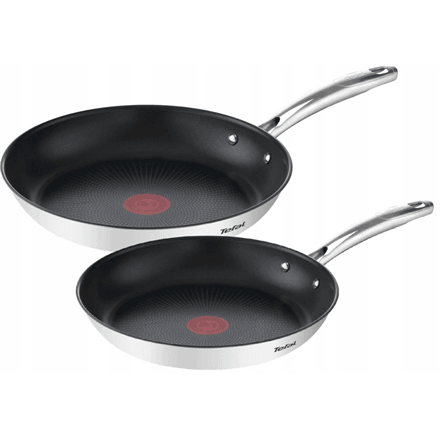 TEFAL | Pan set | Duetto+ G732S255 | Frying | Diameter 24/28 cm | Halogen, induction, ceramic glass, gas, electric | Suitable for induction hob | Black | Fixed handle