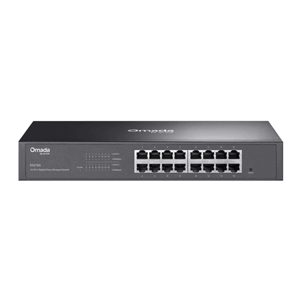 TP-LINK | ES216G | Omada 16-Port Gigabit Easy Managed Switch | Desktop/Rackmountable | Managed | Power supply type 100-240 V, 50/60 Hz