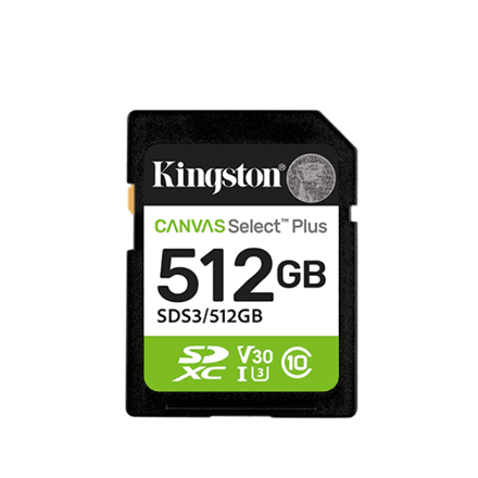 Kingston Canvas Select Plus SD 512 GB mälukaart