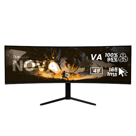 Arozzi | Nova | 49 " | VA | 32:9 | 165 Hz | 4 ms | 5120 x 1440 pixels | 350 cd/m² | HDMI ports quantity 2 | Black