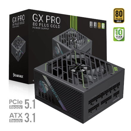 Блок питания Gamemax GX PRO 1050G 1050 Вт, 80 Plus Gold, модульный