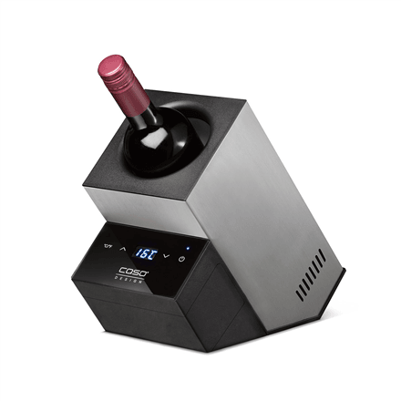 Caso WineCase Deluxe Inox Wine Cooler, 1 Bottle, Black/Silver