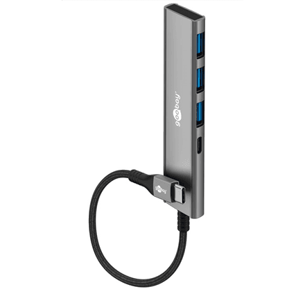 USB-C jagaja Goobay Slim 76562, 4 porti, USB-C / USB-A, 5 Gbit/s