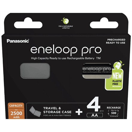 Panasonic | Rechargeable Batteries | ENELOOP BK-3HCDEC4BE | AA | 2500 mAh | 4 pc(s)